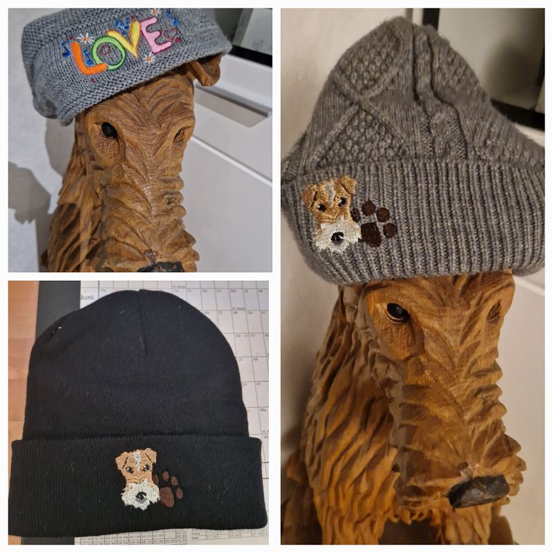 Individuell bestickte Mützen